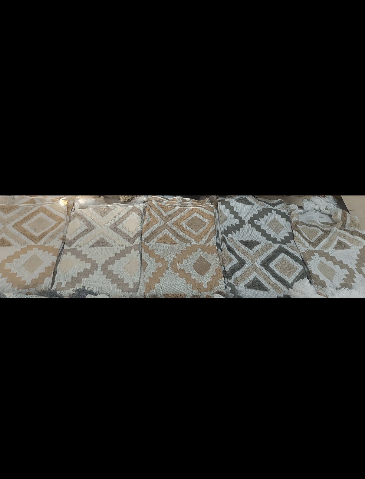 شال و کاور مبل پانچی سه رنگ طرح 1